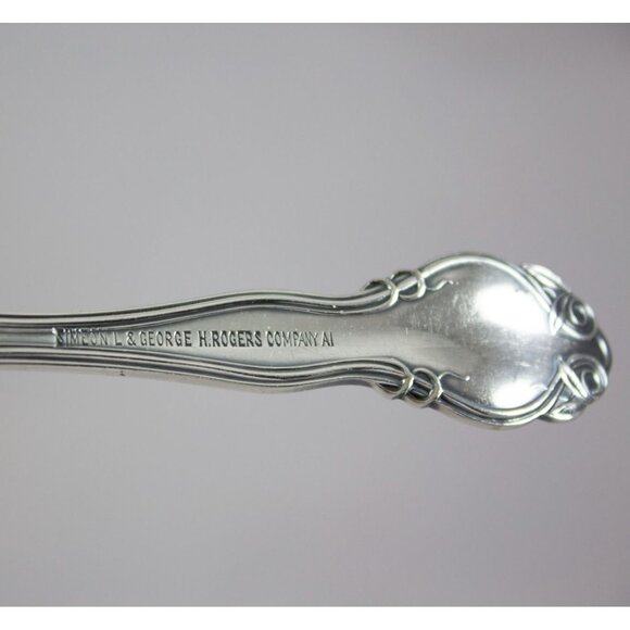 Simeon L & George H Rogers Silverplate Sugar Spoon and Twisted Butter Spreader - Picture 7 of 12
